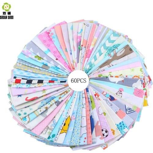 Random Colors, Different Design DIY Patchwork Fabric Homework Textile Fabric For Sewing 60pieces/lot 40*50 CM