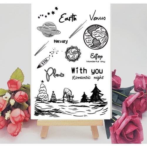 11x16CM valley planet Transparent Seal Clear Stamps Silicone Seal Roller Stamps DIY Scrapbook Album / Card Production Easter