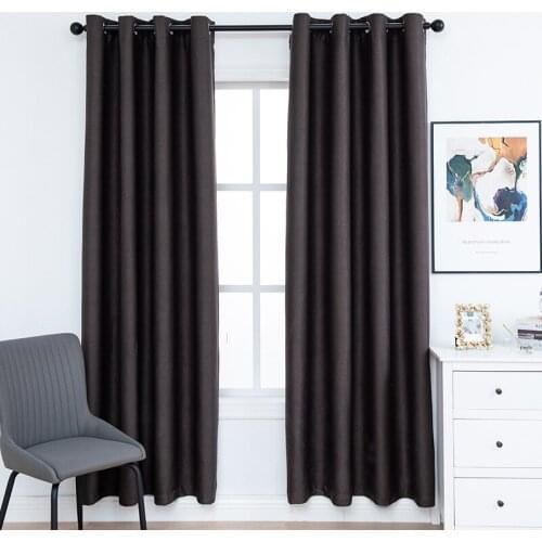 Modern Blackout Curtains for Living Room Bedroom Window Treatment Blinds Finished Drapes Solid Color Kitchen Curtains