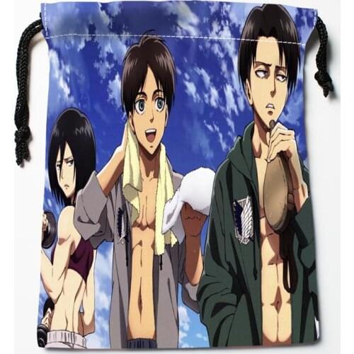 Best Attack on Titan Drawstring Bags Custom Storage Printed Receive Bag Compression Type Bags Size 18X22cm Storage Bags