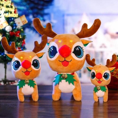 Strong Flexibility Washable Smallest Detail Christmas Elk Stuffed Doll for Children