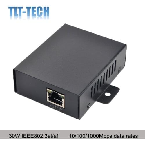 TLT-TECH Gigabit PoE extender 30W IEEE802.3at/af Standard 10/100/1000Mbps data rate