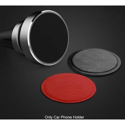 Universal Wear Resistant PU Leather Car Phone Holder Magnetic Disk Metal Plate Stand Tablets Back Sticker Accessories