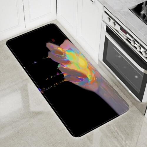 Bohemian Hands Floor Mat Sun Moon Area Rugs Dorm Home Living Room Bed Bath Print Doormat Psychedelic Art Yoga Carpet Boho Decor