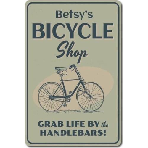Bicycle Shop Signboard Tin Sign Bicycle Sign Bicycle Shop Sign Bike Wall Decor Gift for Biker Bicyclist Gift Bicycl