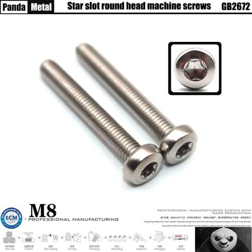 304 stainless steel hexagon head torx pan head screw national standard GB2672half round head anti-theft torx screw A2 M8