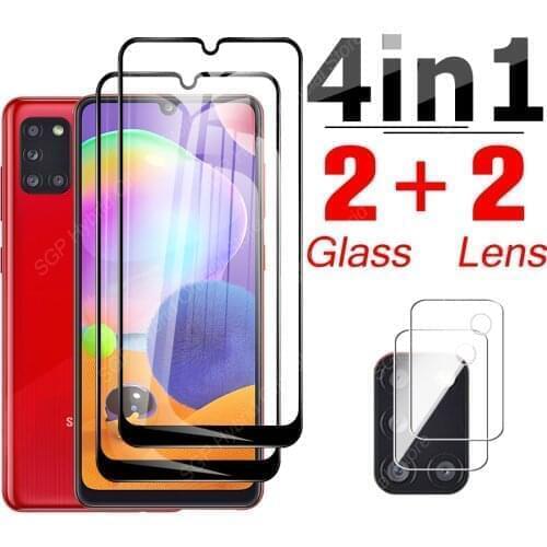 4-in-1 Screen Protector Protective Glass On The For Samsung Galaxy A31 M31 M31s A3 1s M3 A 3 1 31 31s Camera Lens Tempered Film