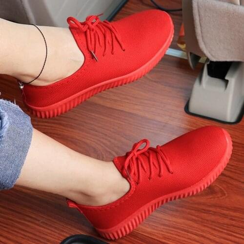 Sneakers Women 2020 Ladies Casual Shoes Slip-On Loafers Cotton Flat Walking Breathable Vulcanized Shoes Black Red Zapatos Mujer