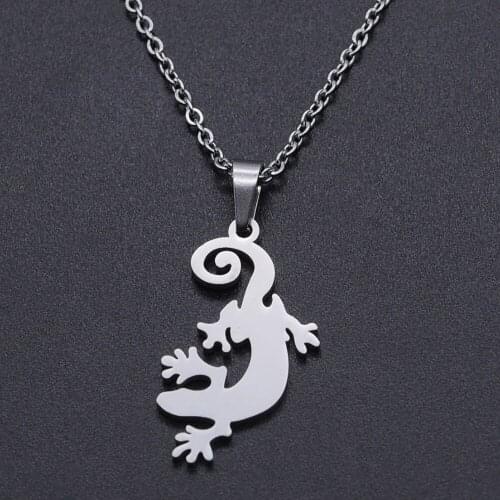 Lizard Stainless Steel Charm Necklace for Women Accept OEM Order Dropshipping Wholesale Fashion Jewelry Necklaces