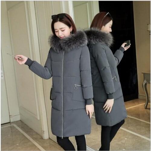 Winter Jacket Women thick Winter Coat Lady Clothing Long Female Parkas Fake fur collar down cotton jacket Abrigos Mujer 4XLZ172