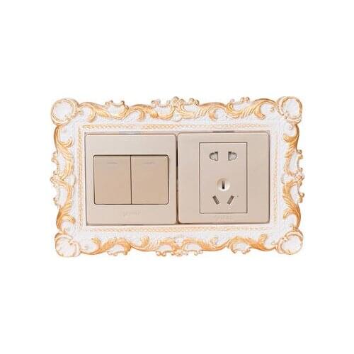 1pcs Luxury Gold Resin Switch Protective Sleeve Gold Elephant Switch Decorative Sticker Creative Socket Lamp Switch Nordic Decor