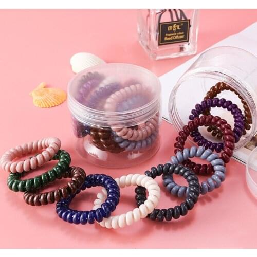 10/20/100Pcs/Box Woman Fashion Scrunchies Telephone Wire Hair Ties Ponytail Holder Rubber Band Elastic Hairband Hair Accessories