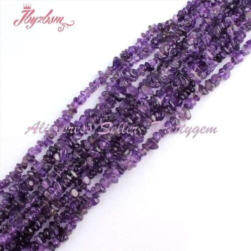 4-5x4-7mm Freeform Beads Amethysts Chip Natural Stone Beads For Necklace Bracelets Earring DIY Jewelry Making 34" Free Shipping