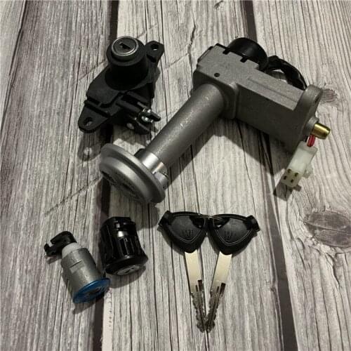 Scooter Accessories HJ125T-10E/10G Set Lock Electric Door Lock Tail Box Lock Full Car Lock