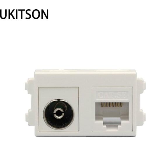 Analog TV With CAT5E RJ45 Socket ATV Network Slot 23x36mm