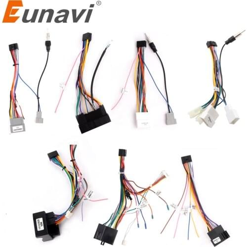 Android radio Car ISO Wire Wiring Harness Adapter Connector Plug 16Pin cable for Ford VW Kia Nissian Toyota Honda canbus box