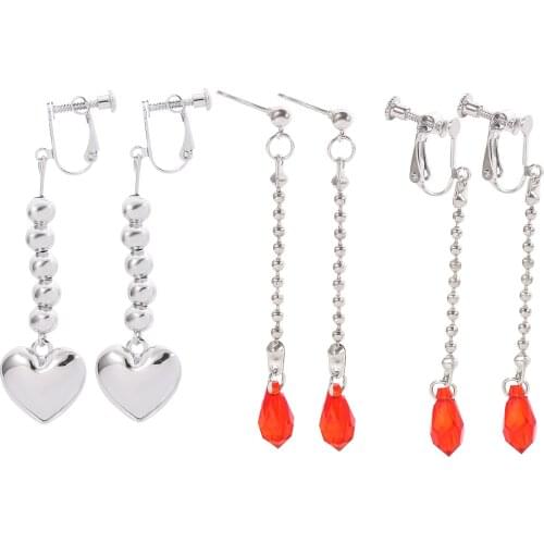 Anime Earring HUNTER X HUNTER Hisoka Earrings Heart Pendant Earrings For Women Men Cosplay Jewelry Accessories