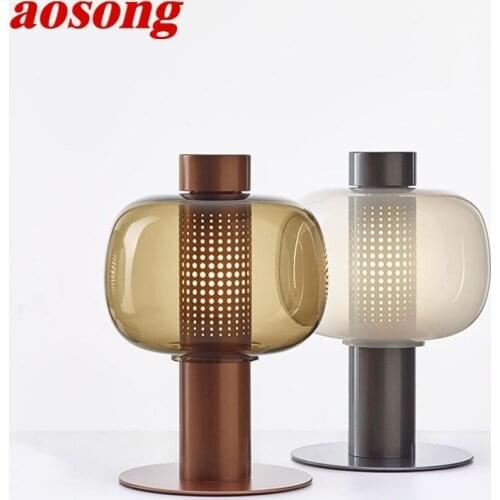AOSONG Nordic Table Light Contemporary Simple Desk Lamp LED for Home Bed Room Decoration