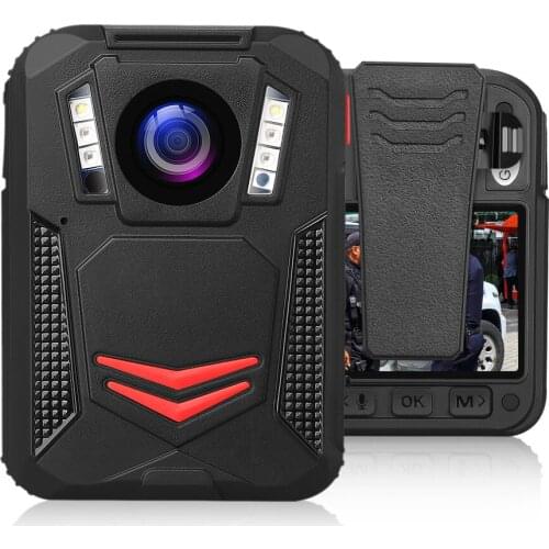 BOBLOV 2K 1440P Body Worn Camera 64GB Buid-in Memory Body Mounted Night Vision Camera 2 Batteries with GPS