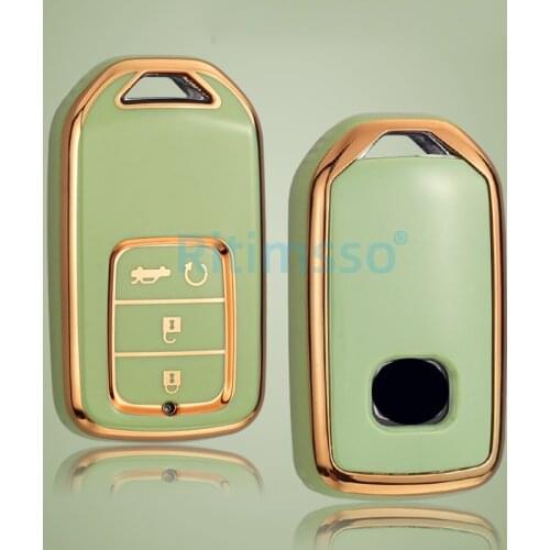 Soft TPU Car Key Case Keyless Cover for Honda 2016 2017 2018 2019 Odyssey CRV Pilot HRV Vezel City Accord Civic Fit Freed