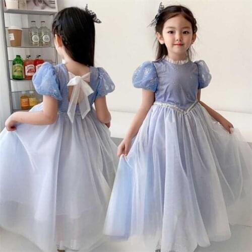 Kids Christmas Dress Princess Dresses For 3-10 Years Girl Mesh Sequins Children Party Clothing Casual Wear Halloween Costumes