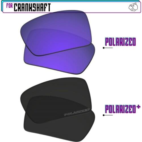 EZReplace Polarized Replacement Lenses for - Oakley Crankshaft Sunglasses - BlackP Plus-PurpleP