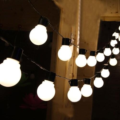 2.5M 5M 10M 5CM Big Ball LED String Light Outdoor Christmas Globe Balloons Fairy lights Wedding Party Pop Year Garden Garland