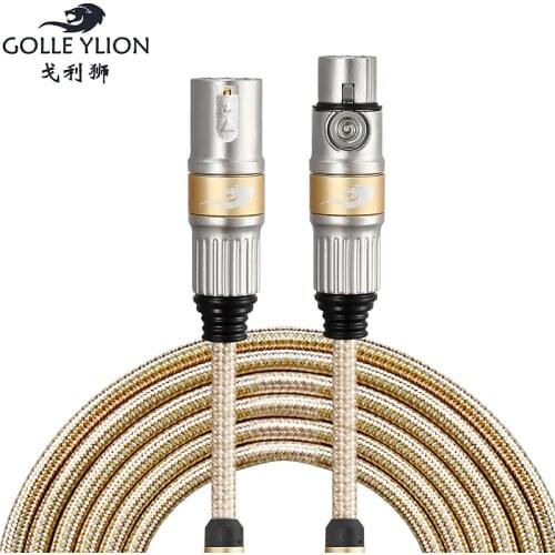 Hifi XLR Microphone Cable Regular 3-Pin XLR Male to Female for Mic Headphone Mixeing Console Silver-plated Wire Balanced Cable