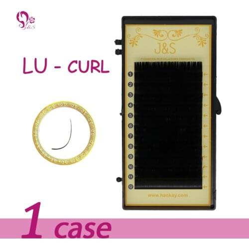 J & S 1tray matte finished ellipse flat L LU L+ curl false Russia America Volume eyelash extension free shipping 0.15x0.07mm