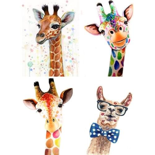 5D DIY Diamond Painting Animal Giraffe Kit Full Drill Square Embroidery Mosaic Art Picture of Rhinestones Home Decor Gift