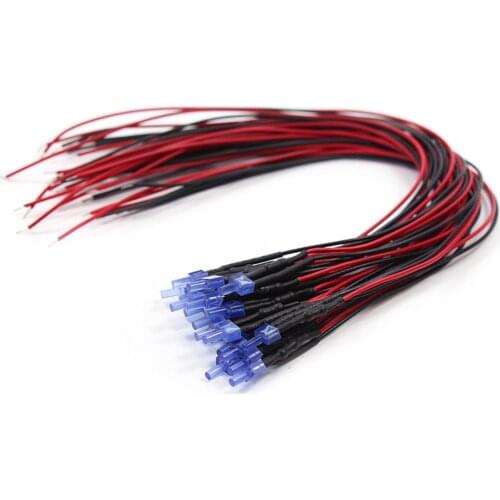 L1220D Pre Wired 2mm Diffused Led Lamp Light Set 12V ~ 18V NEW Four Different Colors for Choice Yellow/Red/Green/Blue