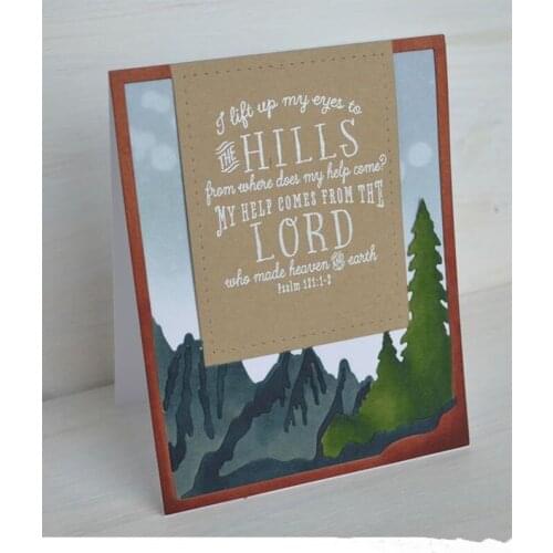 Mountain Peak Tree Metal Cutting Dies Stencils for DIY Scrapbooking Decorative Crafts Embossing Paper Cards Making New 2018 Die