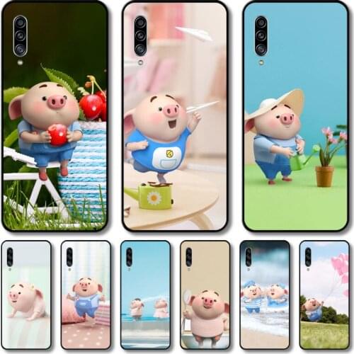 Cute pigs Phone Case Hull For Samsung Galaxy M 10 20 21 31 30 60S 31S Black Shell Art Cell Cover TPU