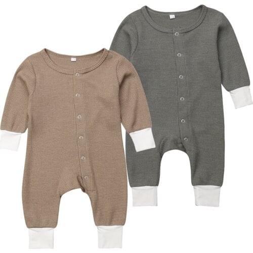 NEW Tops Newborn Infant Baby Boy Girl Romper Jumpsuit Playsuit Clothes Outfits Long Sleeve Knit Spring Autumn Outfits