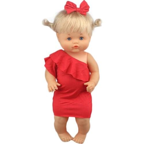 New Lovely Dress Fit 40cm 41cm Doll Nenuco Ropa y su Hermanita Purple Long Sleeves T-shirt Purple Dots Pants With Hat