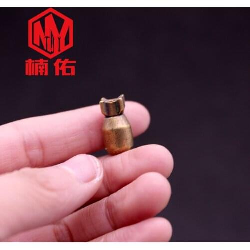 Original Brass MINI Torpedo Bomb EDC Paracord Knife Bead Bracelet Rope Ornament Accessory