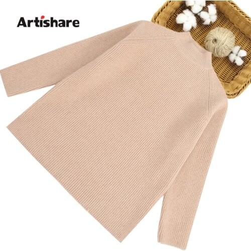 Girls Sweater Dress Solid Color Girl Child Dress Casual Style Children Dress Spring Autumn Kids Costume