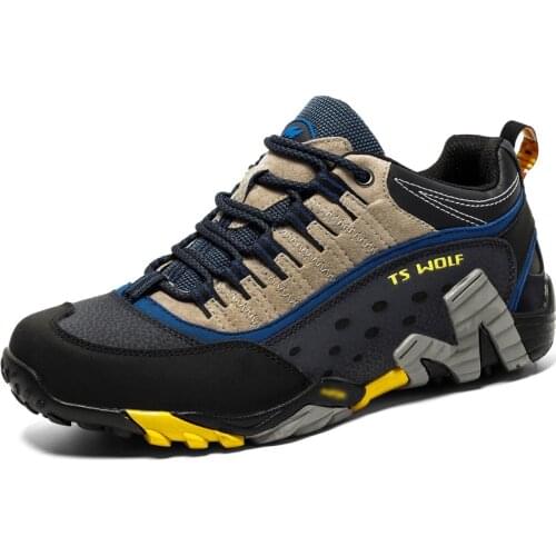 Durable Hiking Boots Women Non-Slip PU Trekking Shoes Outdoor Walking Sneakers Men Summer Spring Sport Shoes for Cycling Camping