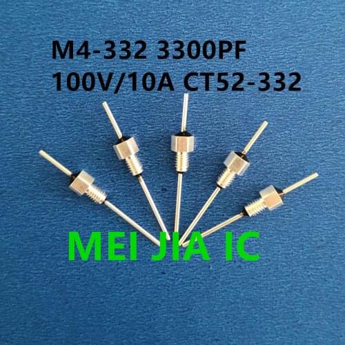10PCS 100PCS M4-332 3300PF 100V/10A CT52-332 feedthrough capacitor threaded feedthrough capacitor
