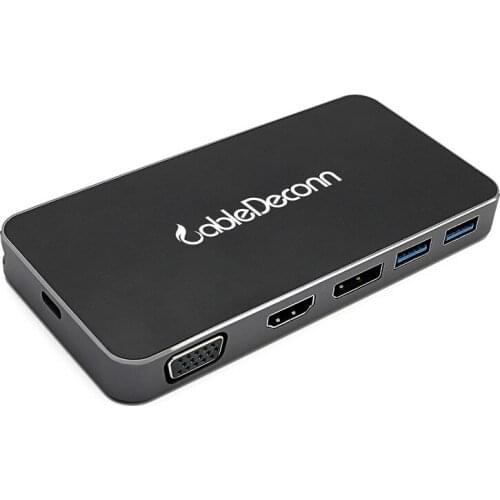 USB Type C Hub Type-C To HDMI 4K VGA Adapter USB3.0 Splitter Lan Ethernet USB-C 3.0 PD 5 in 1 for MacBook Pro /Air