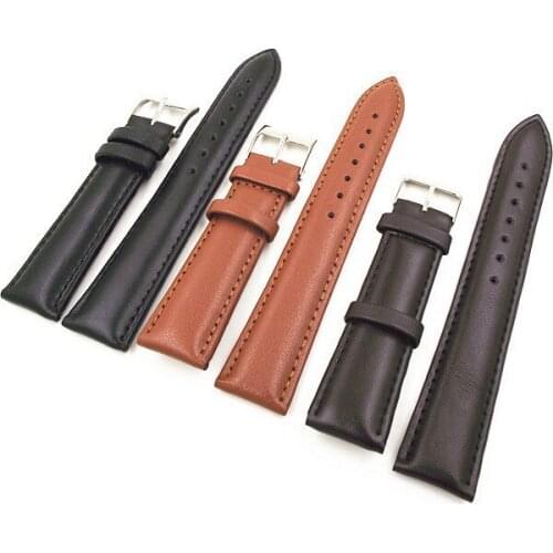 Wholesale High quality 50PCS/lot 20MM genuine leather watch band watch strap watch parts-black ,brown,coffee color-4102