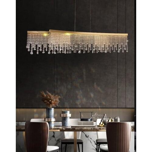 Manggic Modern Crystal Chandelier For Dining Room LED Crystal Lamp Luxury Home Decor Light Fixture Gold Indoor Lighting