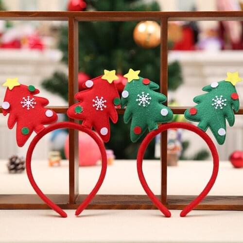 Stylish Christmas Tree Women Girls Cute Headband Hairband Head Band Unique Design Festival Hair Band Accessories Christmas Gift