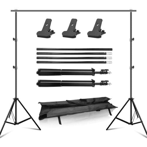 ZUOCHEN Photography Adjustable 10Ft Background Support Stand Photo Crossbar Studio Kit Photo Studio Background Backdrop Support