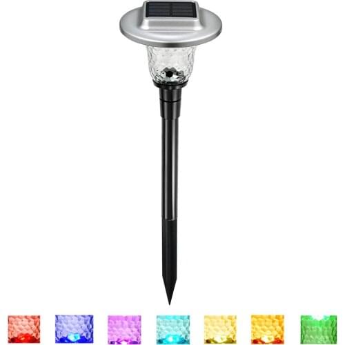 LED Lawn Light Solar Freely Switch Colors Easy To Install Waterproof Durable Outdoor Garden Is Waterproof IP65 Stainless Steel