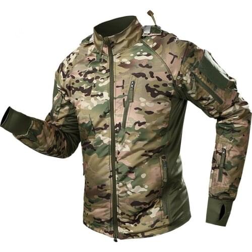 Tactical Men Training Fleece Warm Jacket Outdoor Climbing Trekking Waterproof Windproof Hiking Camouflage Combat Winter Coat