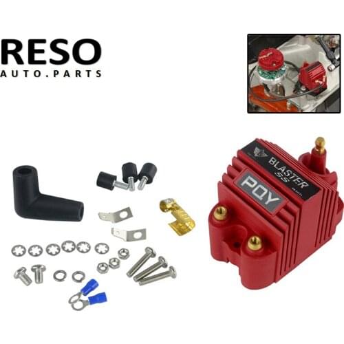 Universal Blaster Ss 12V High Output External 40,000V Male E-Core Ignition Coil For Chevrolet, For Ford, For Chrysler