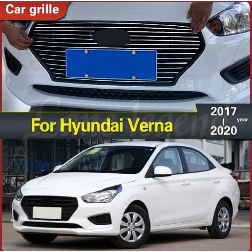 High-quality stainless steel Front Bottom Grill Cover Grilles Trim Cover Car Styling Body kit For Hyundai Verna 2017-2020