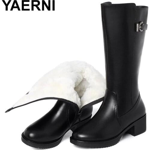 Женские высокие ботинки YAERNI China At AliExpress