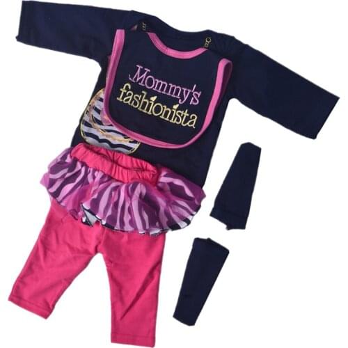 Enchanted Romper Pants Socks Set Outfits for 22-23 Inch Reborn Baby Girl Doll